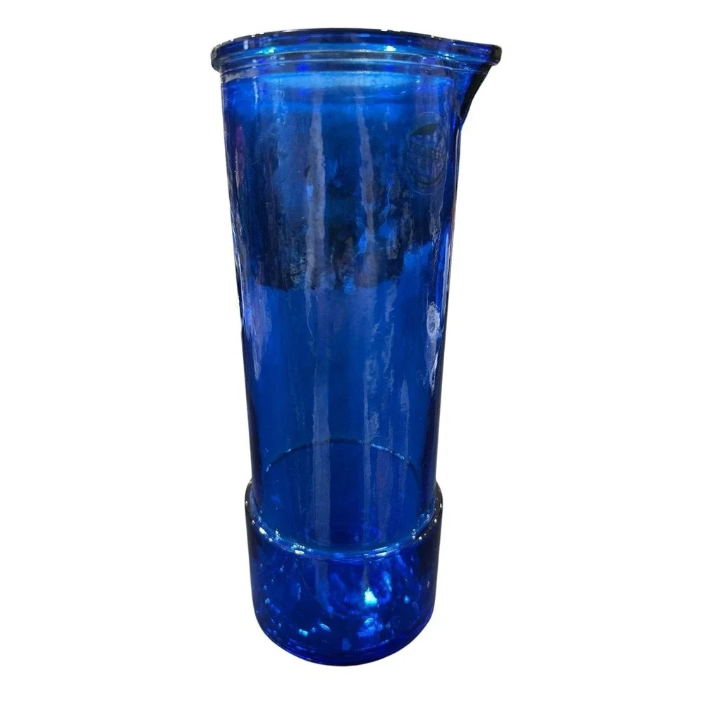 Spanish Cobalt Blue Recycled Glass Cocktail Mixing Glass, 9.5
